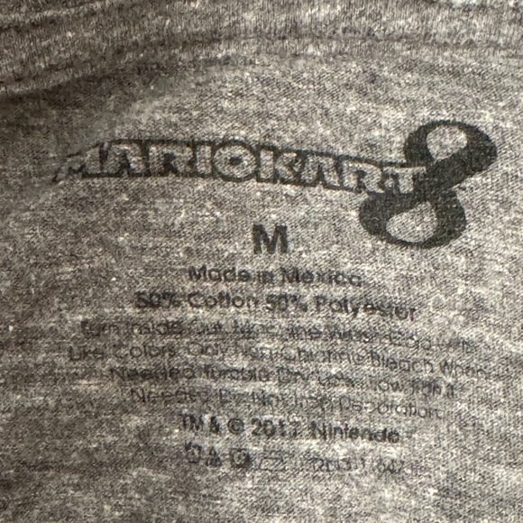Mario Kart Men’s Graphic Go Cart Print Short Sleeve T-Shirt Size M Gray - Picture 4 of 4